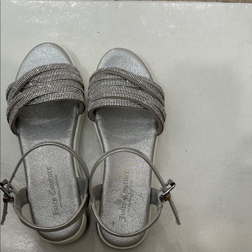 Juicy Couture Glittering Silver Sandals